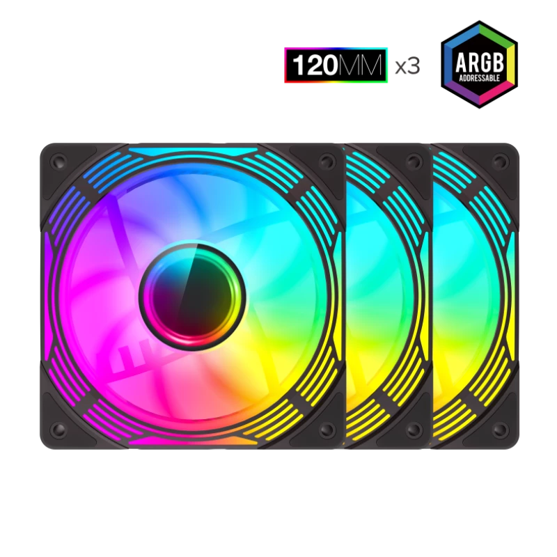 Gamemax | KF300R BK | Melns | Korpusa ventilators