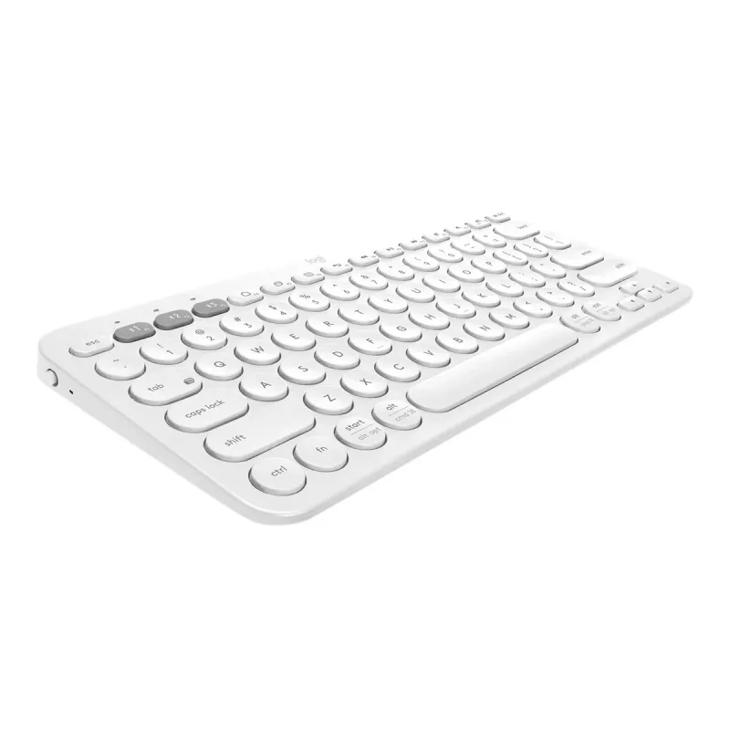 Logitech Multi-Device K380 - tastatūra - bezvadu - Bluetooth 3.0 - vācu - baltā krāsā