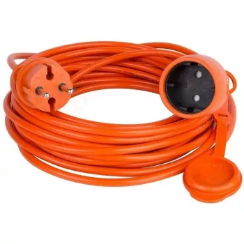 Ievelkams pagarinātājs VERTEX PZO10M3x2.5POM — 10 m oranžs kabelis, 2 dzīslas (3x2,5 mm), E tipa kontaktligzda, IP44, 6 A, 230 V