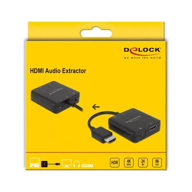 HDMI Audio Ekstraktors DeLOCK 4K 60 Hz kompakts