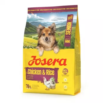 Sausā suņu barība JOSERA Mini Senior ar vistu un rīsiem 3 kg maziem vecāka gadagājuma suņiem