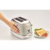 Ariete 155 Design 2 Slice Toaster ar sviestmaižu turētājiem, 6 grauzdēšanas līmeņi, 810 W, nerūsējošā tērauda korpuss, noņemama drupatu paplāte, pasteļbēšs