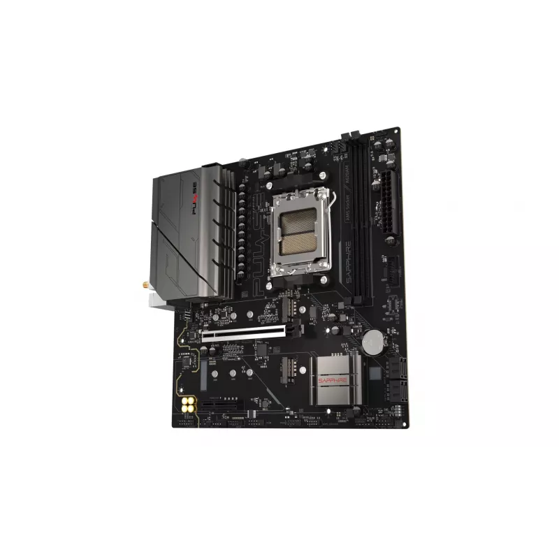 Mātesplate Sapphire PULSE A620AM (microATX) Socket AM5, AMD A620A, DDR5, 2x DIMM, 64 GB, 2x M.2, Gigabit LAN