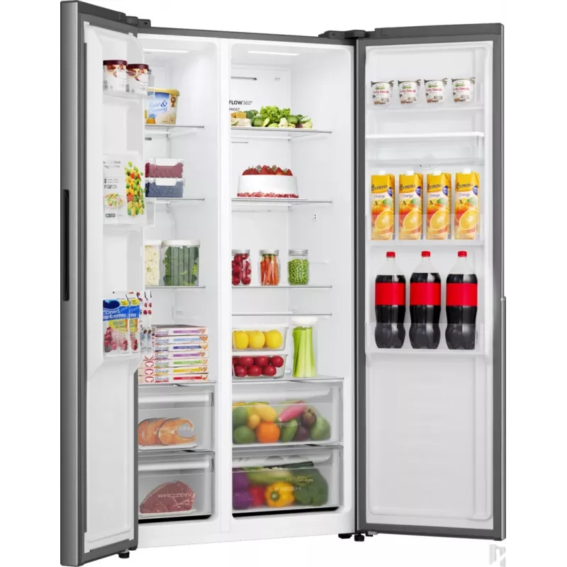 Gorenje HZF55082 NRS917E41XWD G400, brīvstāvošs, amerikāņu durvis, pelēks, 2 durvis, skārienjūtīgs, LED