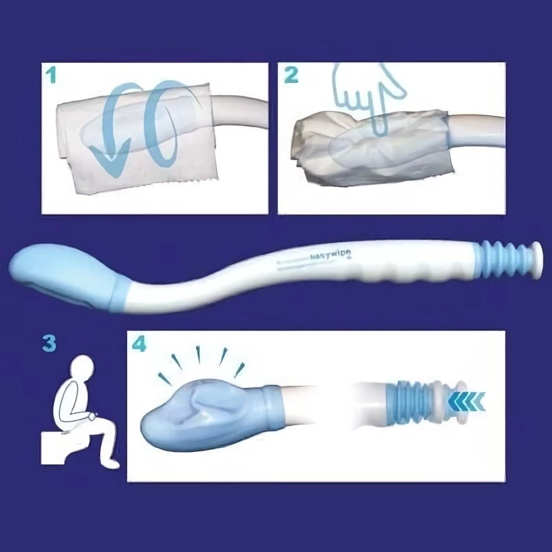 Pārnēsājama intīmās higiēnas ierīce SUNDO 60336 Easywipe — 410 mm, balta, salokāms personīgās tīrīšanas instruments