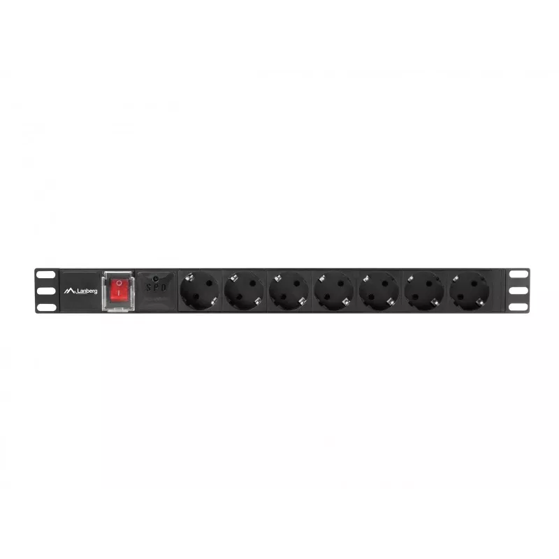 Barošanas sadales bloks Lanberg PDU-07F-0200-BK