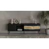 TV skapītis cama meble INSERTO 3D1W 190x40x62 cm melns ar LED