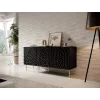 Chest cabinet cama meble HOLE 152x42.5x74.5 cm matte Melns, particle board, 16 mm frame