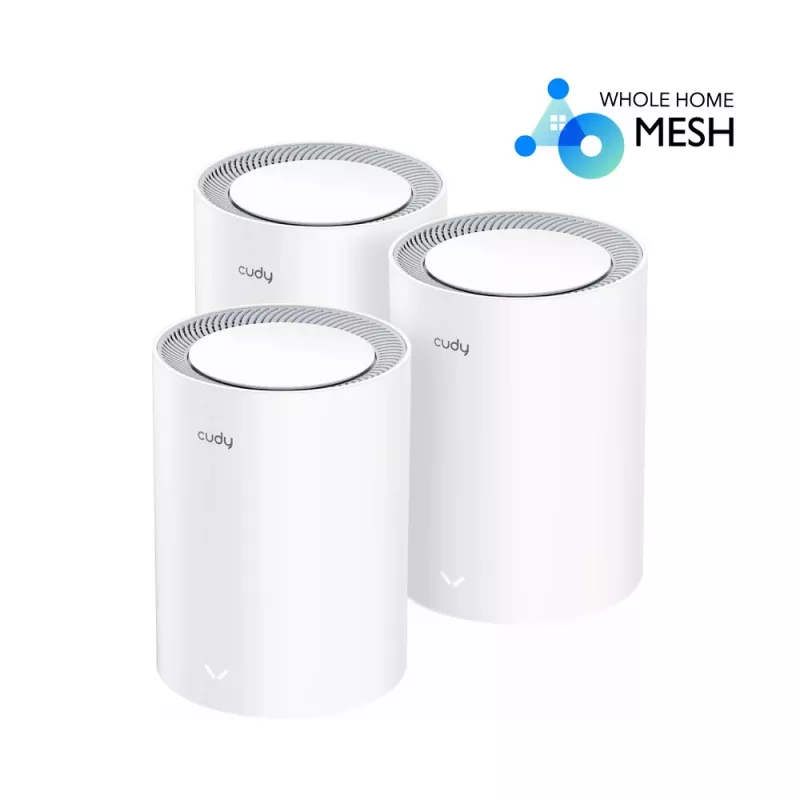 Cudy M1800 3-pack Dual-band (2.4 GHz / 5 GHz) Wi-Fi 6 (802.11ax) Balts 1 Iekšējā antena