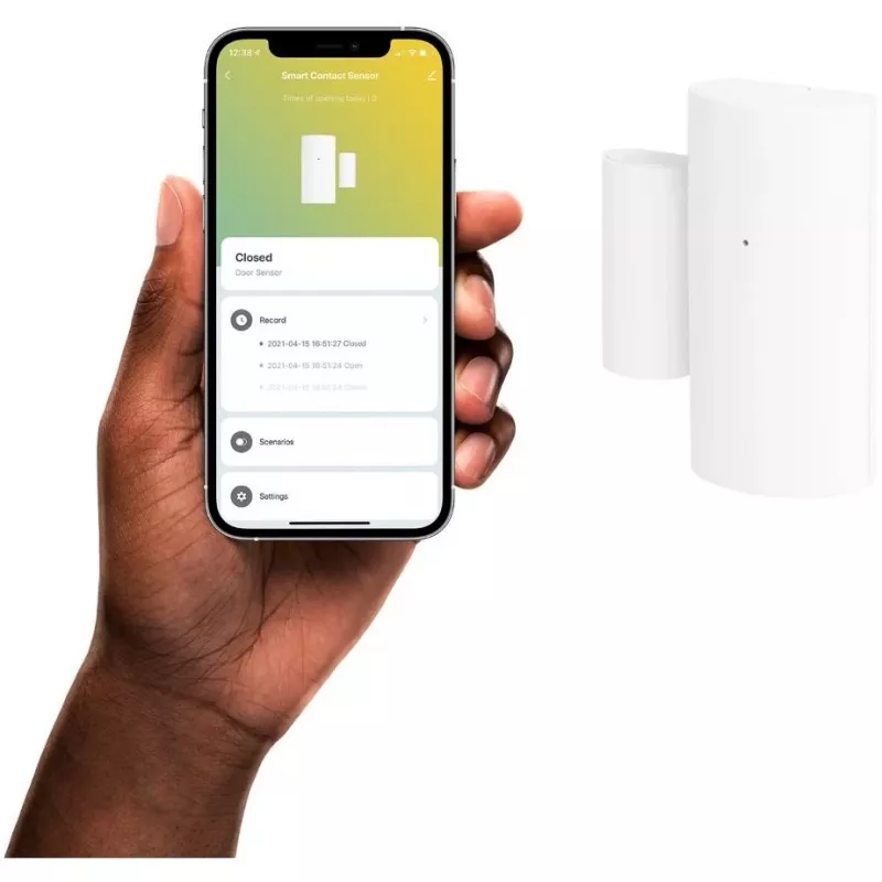 Durvju/logu sensors Avanca International HBSC-0109 — Bezvadu Bluetooth, CR2 baterija, 45×55 mm, balts