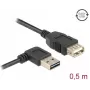 USB kabelis DeLOCK 85177 USB 2.0 0,5 m melns