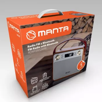 Auto radio MANTA RDI915X — FM uztvērējs ar Bluetooth 2.1, USB, microSD, 1200 mAh akumulatoru, 10 W izeju