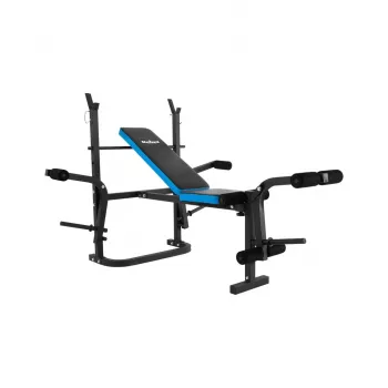 Regulējams daudzfunkcionāls treniņu sols Rebel RBA-2007 — regulējama atzveltne un sēdeklis, salokāms, 1610×1300×1005 mm, 18,6 kg