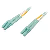 Tripp 2M 10Gb/100Gb Dupleksa daudzmodu 50/125 OM4 LSZH šķiedru savienojuma kabelis LC/LC Aqua 2 metri - Savienojuma kabelis - LC daudzmodu (M)
