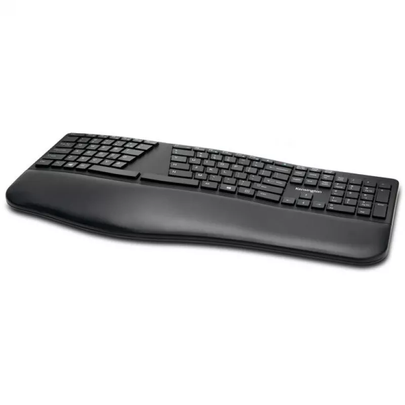 Kensington ProFit Ergo Wireless tastatūra FR, pilna izmēra (100%), vadu un bezvadu, RF bezvadu + USB, AZERTY, melns