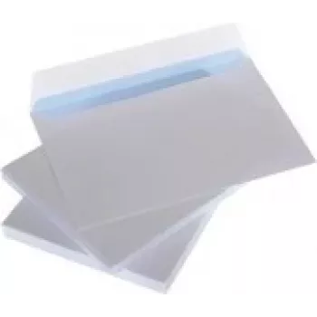 Aploksnes ar strīpiņu C4 229x324mm, baltas 90g, kastē 500 gab.
