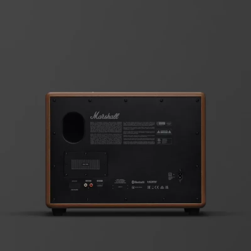 Bezvadu skaļrunis MARSHALL Woburn III Brown — multiroom, Bluetooth, Wi‑Fi, analogās ieejas
