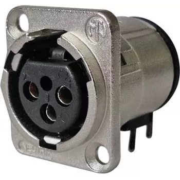 Neutrik NC3FD-H-0 savienojamības piederums sudraba krāsā