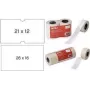 agipa Uzlīmes 100911 Taisnstūra Noņemamas Baltas 21 x 12 mm — 1000 uzlīmes/rullī
