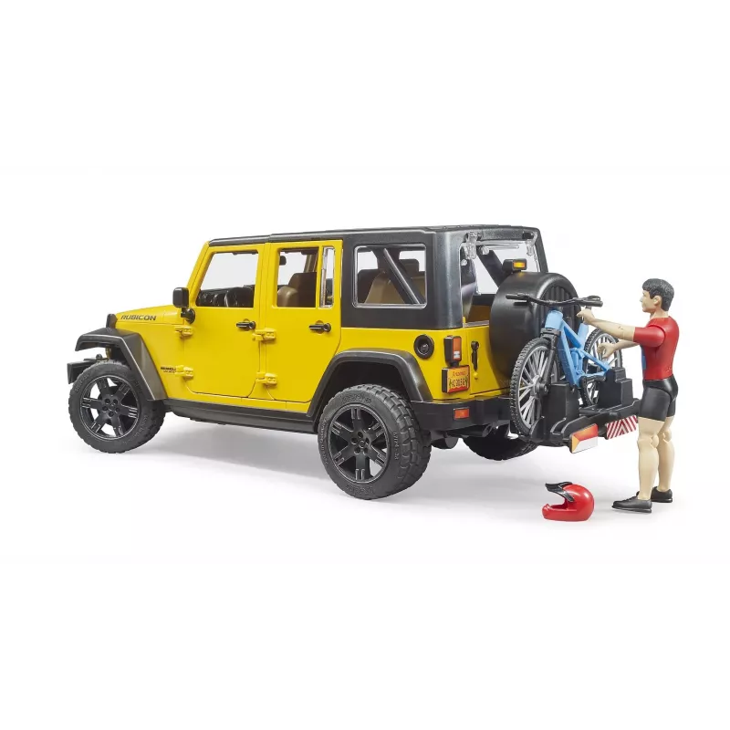 Jeep rotaļlieta BRUDER 02543 kalnu velosipēda un riteņbraucēja tēmai, ABS, daudzkrāsaina, no 4 gadu vecuma