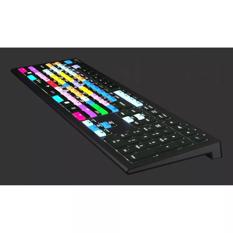Montāžas tastatūra LogicKeyboard Astra 2 Pro Avid Media Composer ar fona apgaismojumu, UK, PC