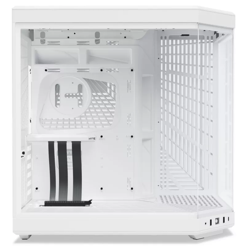 PC korpuss HYTE Y70 Midi Tower balts – atbalsta EATX, GPU līdz 42,2 cm, CPU dzesētāja augstums 18 cm