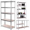 Plaukts GreenBlue GB378, cinkots metāls, 5 plaukti, cinkots tērauds, 900×400 mm, max 75 kg uz plauktu