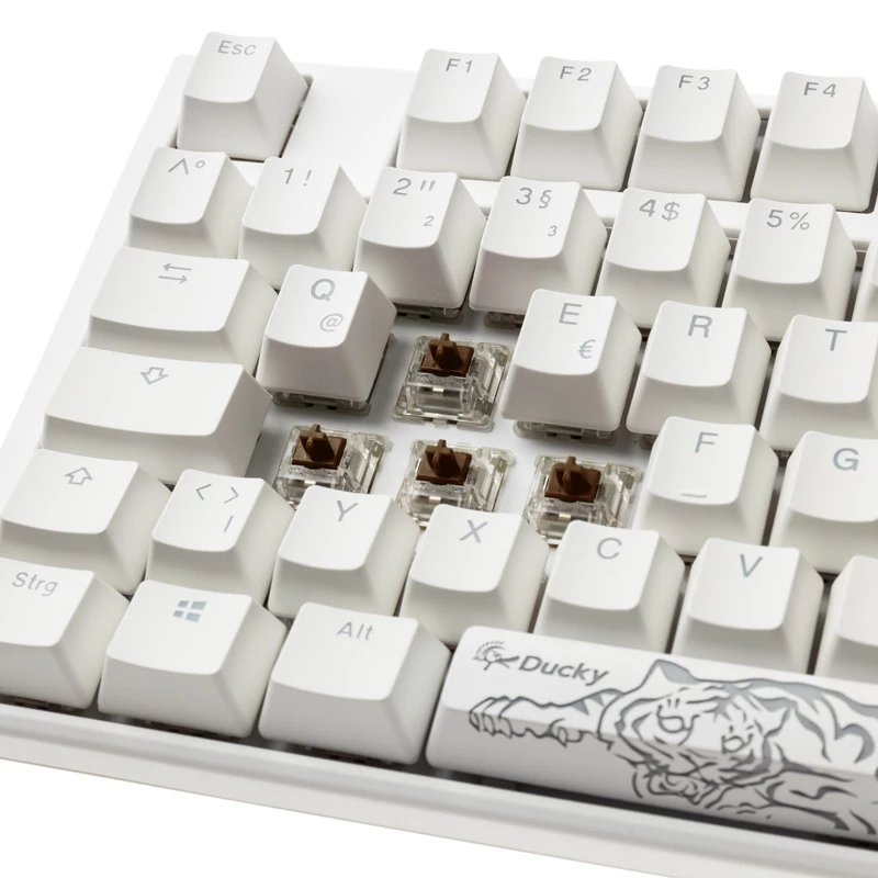 Ducky One 3 Classic Pure Balts TKL Gaming RGB LED - MX-Brown tastatūra USB vācu balta (DKON2187ST-BDEPDPWWWSC1)