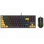 Tracer HORNET 87 tastatūra ar peli Gaming USB QWERTY angļu melna, dzeltena