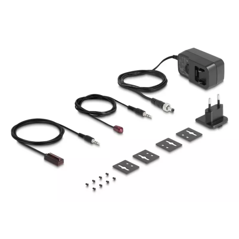 AV raidītāja un uztvērēja komplekts DELOCK 65955 — Cat6/Cat6a HDMI paplašinātājs, līdz 3840×2160, vadu, Micro-USB B barošana