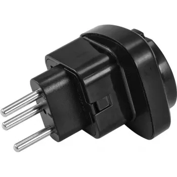Strāvas kontaktdakšas adapteris Omnitronic 30236262 EU uz CH 10A ES ierīču pievienošanai Šveices rozetēm