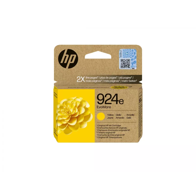 HP 924e EvoMore Yellow oriģinālā tintes kasetne