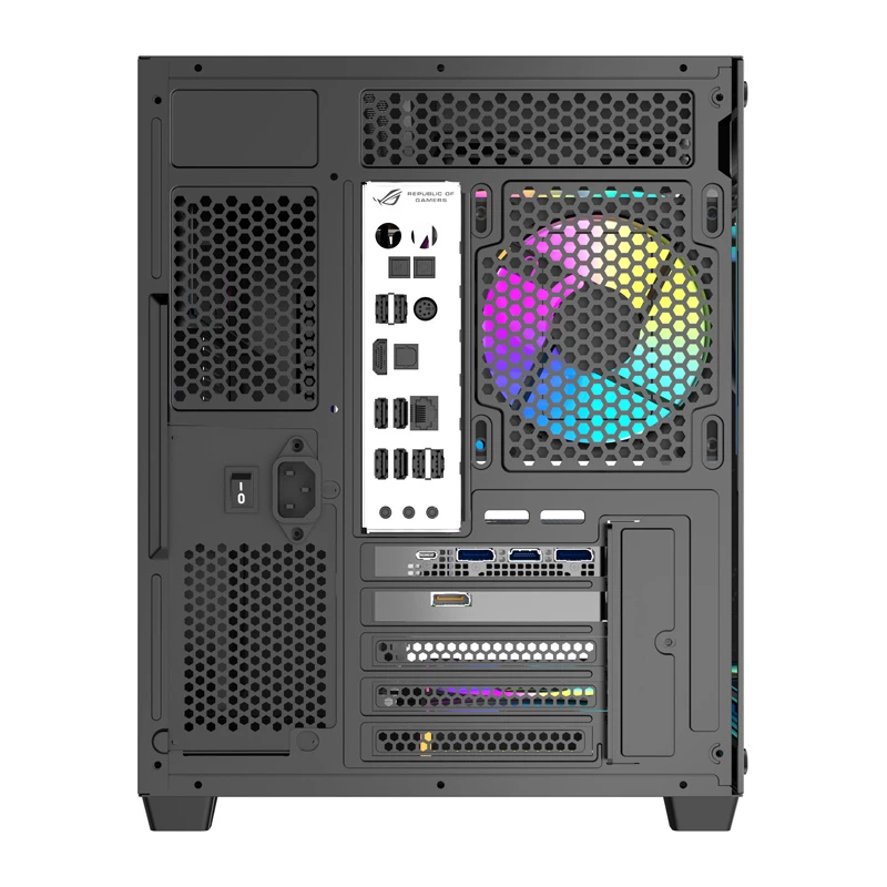 Datorkorpuss DarkFlash B275 PRO (melns) ar 6 iekļautiem dzesēšanas ventilatoriem