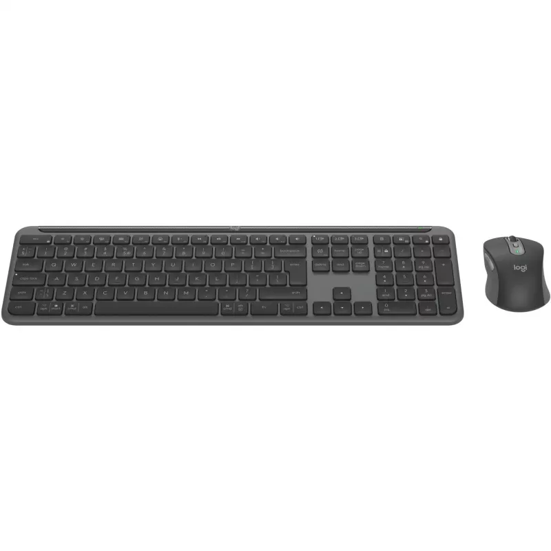 Logitech MK950 Signature plāns tastatūra ar peli birojam RF Wireless + Bluetooth QWERTY US International Graphite