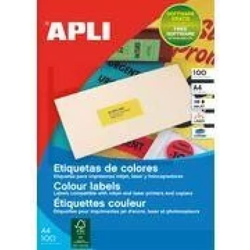 Printera etiķete APLI 119030 sarkana 7 cm x 3.1 cm pastāvīga līme