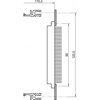 SCHROFF PLAKANA SLIEDE 84HP DIN41612 (4 GAB./KOMPLEKTS) - Rack-Piederums (20822048)
