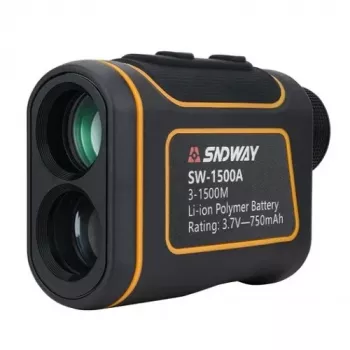 Lāzera tālmērs SNDWAY SW-1500A — diapazons 1500 m, modelis SW-1500A, rokas distances mērītājs