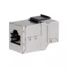 Shielded Cat6 Keystone Inline Coupler 8 gab. komplekts, EQUIP — Plakana konstrukcija, RJ-45, 17×35,5×24,4 mm, sudraba