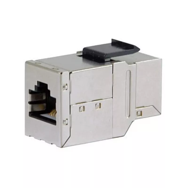 Shielded Cat6 Keystone Inline Coupler 8 gab. komplekts, EQUIP — Plakana konstrukcija, RJ-45, 17×35,5×24,4 mm, sudraba