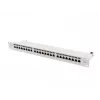 Patch panel 1U LANBERG PPS7-1024-S — 24-portu, Cat7, F/UTP, metāla, 1U (445×102×44,5 mm)