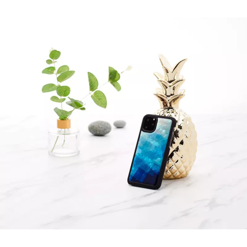 Aizsargājošs viedtālruņa maciņš iKins iPhone 11 Pro — zila ezera un melna krāsu kombinācija
