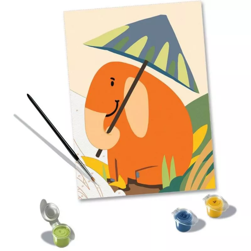 Gleznošanas komplekts Ravensburger CreArt Hello Elephant — radošs krāsu komplekts bērniem
