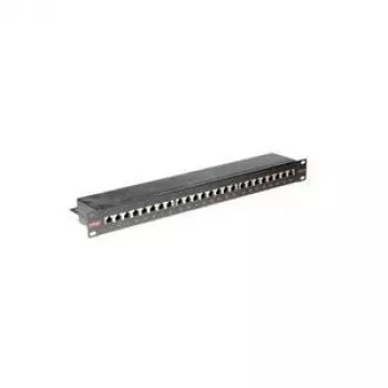 Patch Panel ROLINE Cat.6/Class E 19 inch 24 Ports STP Melns