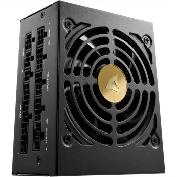 750W Sharkoon Rebel P20 SFX 750W (melns, 1x 12 kontaktu augstsprieguma savienotājs, 2x PCIe, kabeļu pārvaldība, 750 vati)