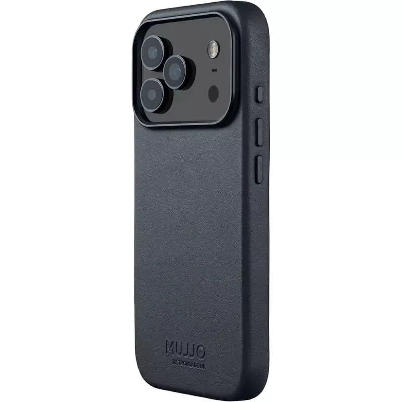 Mujjo Full Leather Case MagSafe vāciņš priekš iPhone 17 Pro pelēka