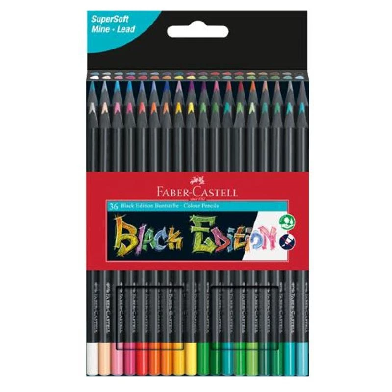 Krāsu zīmuļu komplekts Faber-Castell 116436 — 36 gabali, daudzkrāsains, kartona kārba