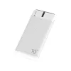 Power bank EnerGo 10000mAh balts-melns