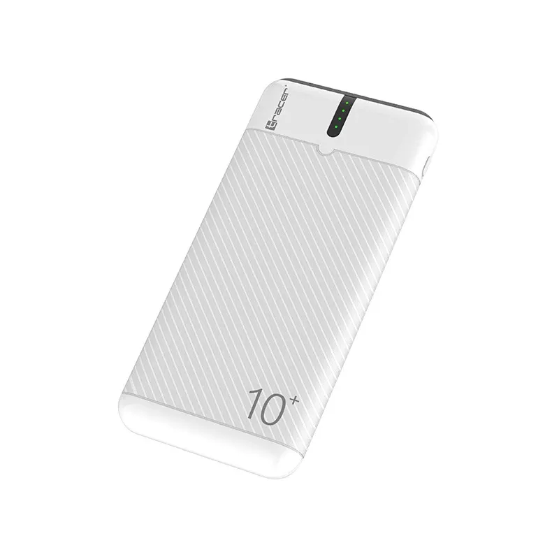 Power bank EnerGo 10000mAh balts-melns