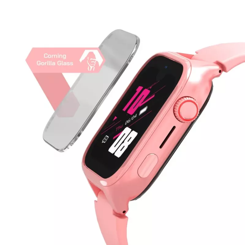 Viedpulkstenis Stelio Junior Pro AI 4G ST-SWJ102-PK — bērnu 4G pulkstenis, rozā