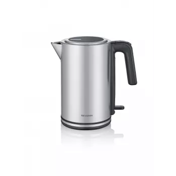 Elektriskā tējkanna SEVERIN WK 3449 — 1,7 L, 2400 W, nerūsējošais tērauds/plastmasa, melna-sudraba